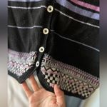 Sigrid Olsen Sigird Olsen Sport Black and purple striped  Patterned Knit sweater Vest XL Photo 5