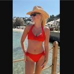 Show Me Your Mumu  Malta Red Rosette Bikini Top & Bottom 2pc Set XS/S Photo 2