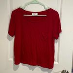 frame denim red crop top shirt small Photo 1