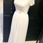 DRESSYSTAR Women's Off Shoulder/Lace Top & Sheer to Floor Cocktail Dress/Size:SM Photo 3