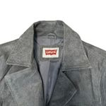 Levi's Women's Gray Suede Genuine Leather Moto Biker Jacket Small Photo 2