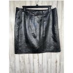Topshop Black Crocodile Texture A line Mini Skirt US 12 Faux leather Photo 1