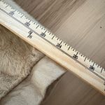 LONDON LEATHERS Fur Suede Coat Womens Light Beige Belted Longline Collared Luxe Photo 11