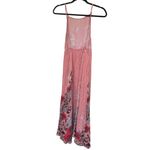 Free People Intimately Rose Pink Floral Maxi Slip Dress Boho Open Back Size S Photo 5