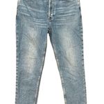 RE/DONE High Rise Ankle Crop Jeans In Bright Faded Blue Size 28 Photo 1