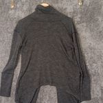 We The Free  Charcoal Split Back Turtleneck Top Pullover Womens XS/TP Photo 3