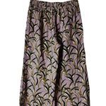 Tahari  100% Linen Wide Leg Pants Cropped Tropical Leaf Print Casual Size Medium Photo 5