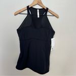 Lucy Active NWT Strong is Beautiful Black Bra Tank Mesh Racerback Top Size Large Photo 2