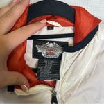 Harley Davison | White and Red Windbreaker‎ Jacket Large Logo Photo 5