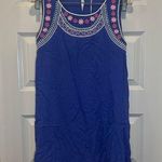 JODIFL NWT Blue Embroidered Sleeveless Shift Dress size S Photo 0