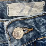 Free People We the free distressed button fly jeans 27 denim 6 medium wash tall straight Photo 4