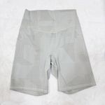 Gymshark  Elevate Geometric Print Cycling Gym Shorts Taupe Tan Medium Photo 2