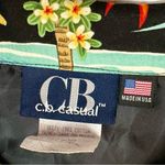 Surf Crush Tiki Vtg Sz S Hawaiian Print Zip Up Jacket CB Casual Macaw Tropical Red Photo 8