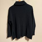 Aerie  Black Chenille Oversized Chunky Knit Turtleneck Sweater Size XS Photo 2