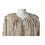 Alex Evenings Twin Set Size 2X Tan Floral Sparkly Gala Cocktail Fancy Classic Photo 2