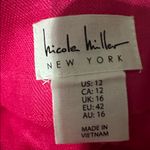 Nicole Miller  wide leg linen pants‎ Hot Pink Size 12 Photo 2
