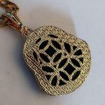 Dark Green Buddha Pendant on Chain Gold Plated Steel Photo 2
