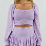 NWOT Rock N’ Rags Lavender Long Sleeve Blouse Top size Small Purple Photo 0