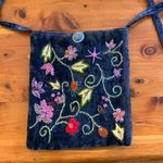 𝅺euc Christian Livingston navy velvet beaded purse Blue Photo 1
