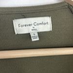 NYDJ  Open Front Sweatshirt Jacket Olive Green Small Photo 2