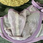 Victoria's Secret Victoria’s Secret Lavender Sheer Unlined Underwire Lace Balconette Bra 36DD Photo 3