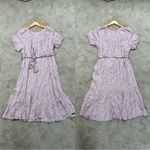 Matilda Jane  Enchanted Garden Artist Floral Tiered Midi Dress Boho in Purple L Photo 3