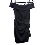 XScape Evenings Ruffle Off the Shoulder Scuba Knit Dress - Black 12 Photo 1