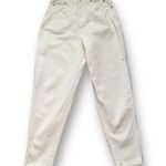 Vintage Paris Sport Club Jeans Cream High Rise Mom Tapered Straight Leg Denim Size 12 Photo 0