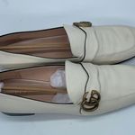 Gucci Mystic white leather Malaga Kid GG Marmont Loafers 41 Photo 1