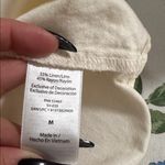 Sofia Vergara jeans linen blend woman long sleeve cream shirt size medium White Photo 5