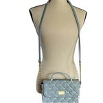 Betsey Johnson Betsy Johnson Pale Gray Blue Crossbody Quilted Hearts and animal print s… Photo 2