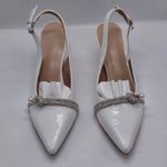 Womens White Formal Wedding Shoes Size 38(US 7.5) Bridal Shower Reception Party Photo 2