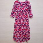 ON 34th Women's Size Large Pink Floral Print V Neck Maxi Dress Photo 7