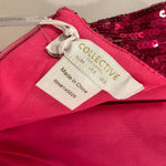 NWT Sequin Pink Fringe Cut Photo 9