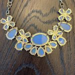 Francesca’s Statement‎ Necklace Blue Acrylic Stone Flowers Blue Photo 4