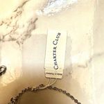 Charter Club  silver tone and pink rhinestone necklace Photo 3