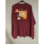 Gildan  Maroon Fall Apples Football Long Sleeve T-shirt Size XXL Photo 4