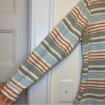 Patagonia Heywood Cotton Striped Flannel Shirt Toasted White Blue/Orange Sz 10 Photo 3