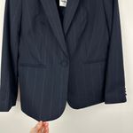 J.Crew Petite One Button Blazer Navy Pinstripe Classic Minimalist US 10P NWT Photo 9