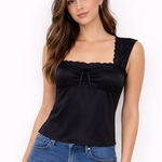 Urban Outfitters  Out From Under Sheer Lace Cap Sleeve Baby Top size S Photo 0