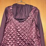 BKE  Sport Woman's Shiny Metallic Plum Zip Up Hooded Jacket Size XL Photo 5