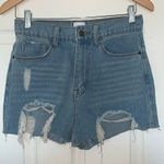 Oh Polly  Distressed Blue Denim Shorts Size 6 Photo 0