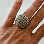 Banana Republic  Silver Pave Cocktail Ring Size 7 Photo 0