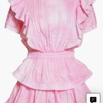 Love Shack Fancy Vibrant Pink Lace Dress Photo 5