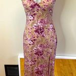 Lovely Day  midi length slip dress, slit on left front, spaghetti straps, Medium Photo 0