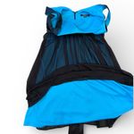 Onyx Nite Teal Black Mesh Fit Flare Dress Size 6 Photo 2