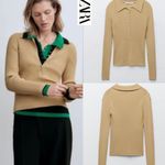 ZARA RIBBED KNIT POLO SHIRT Photo 1