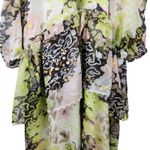 Opening Ceremony  Floral Dress Size 4 in Green Cold Shoulder Midi NWT Photo 4