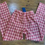 Brandy Melville  Tilden Plaid Pants High Waisted Straight Red Yellow One Size Photo 5