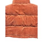7 For All Mankind  XS‎ Corduroy Puffer Jacket Crop Full Zip High Neck Rust Orange Photo 9